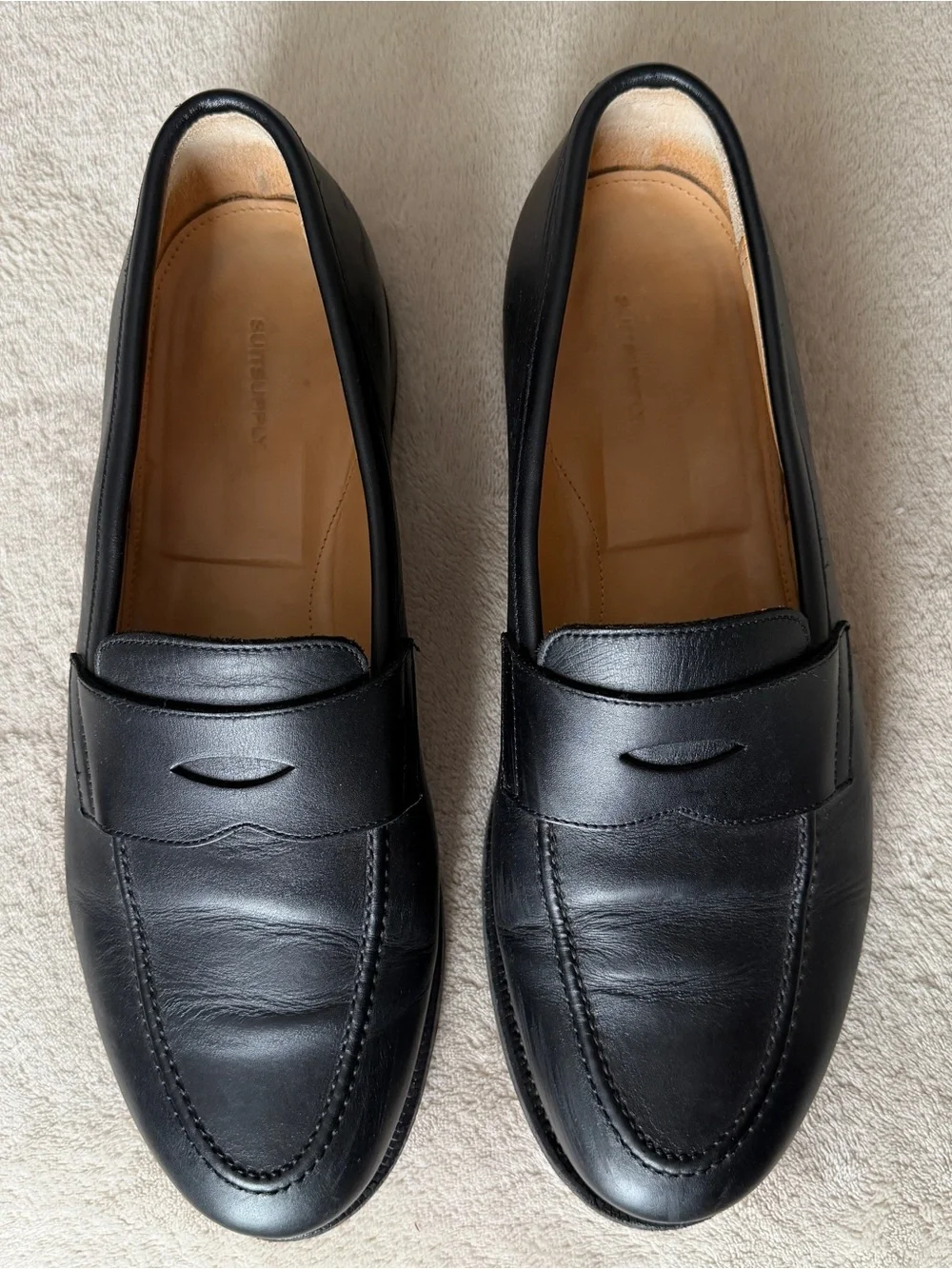 Suitsupply Black Penny Leather Loafers
